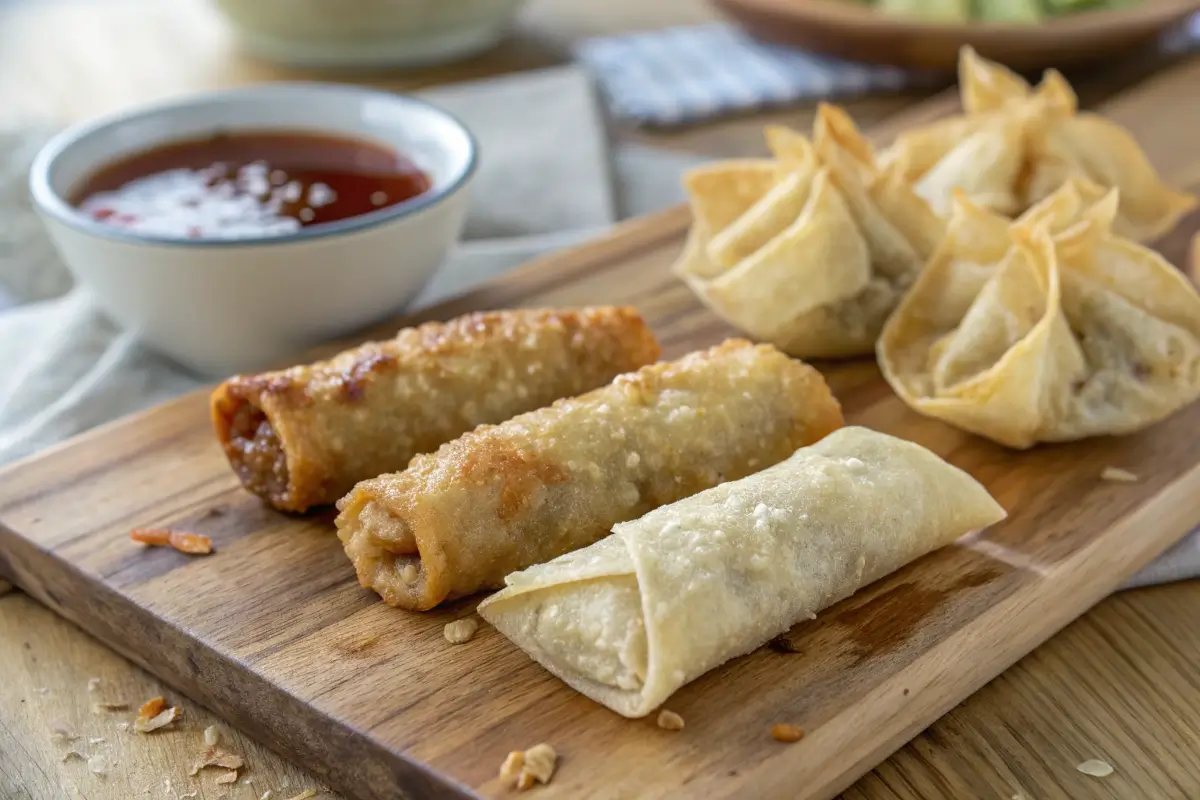 Baked egg roll wrappers vs baked wonton wrappers comparison